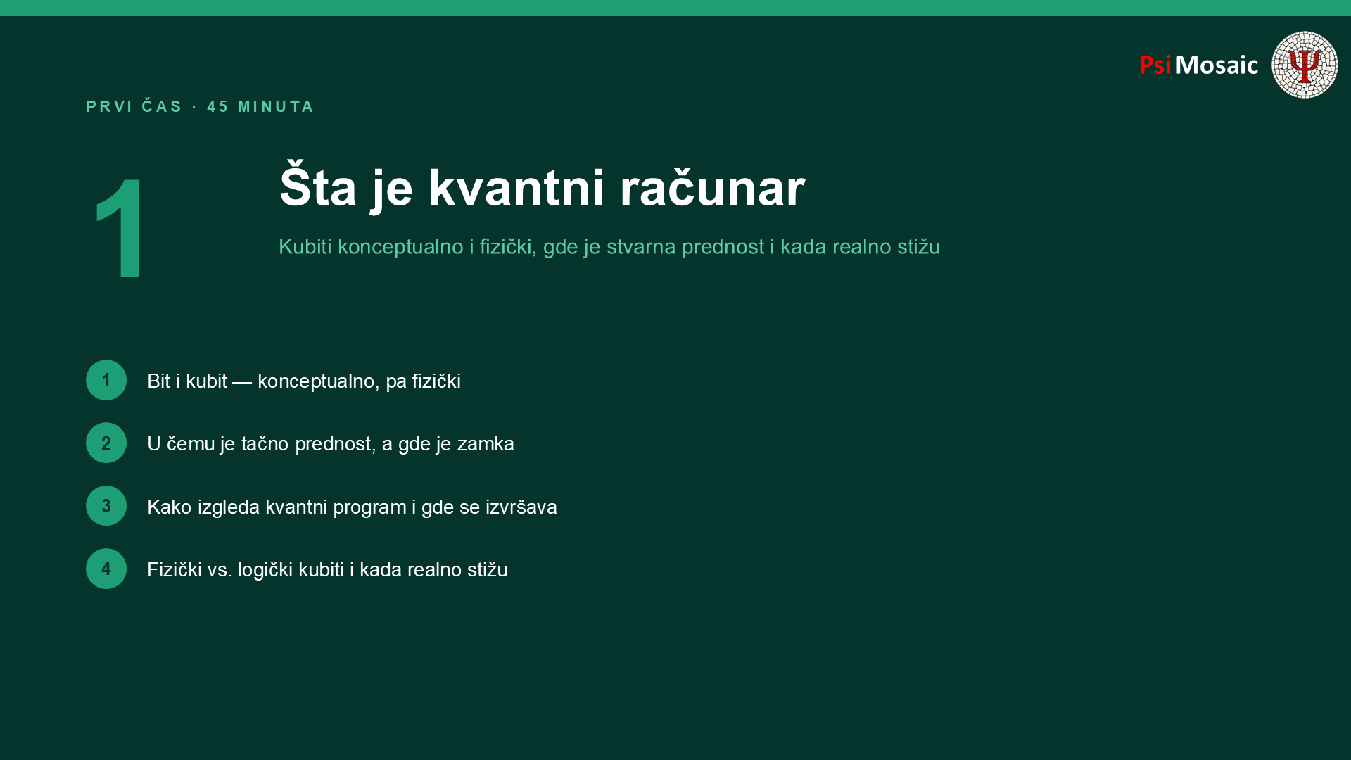 Plan prvog časa