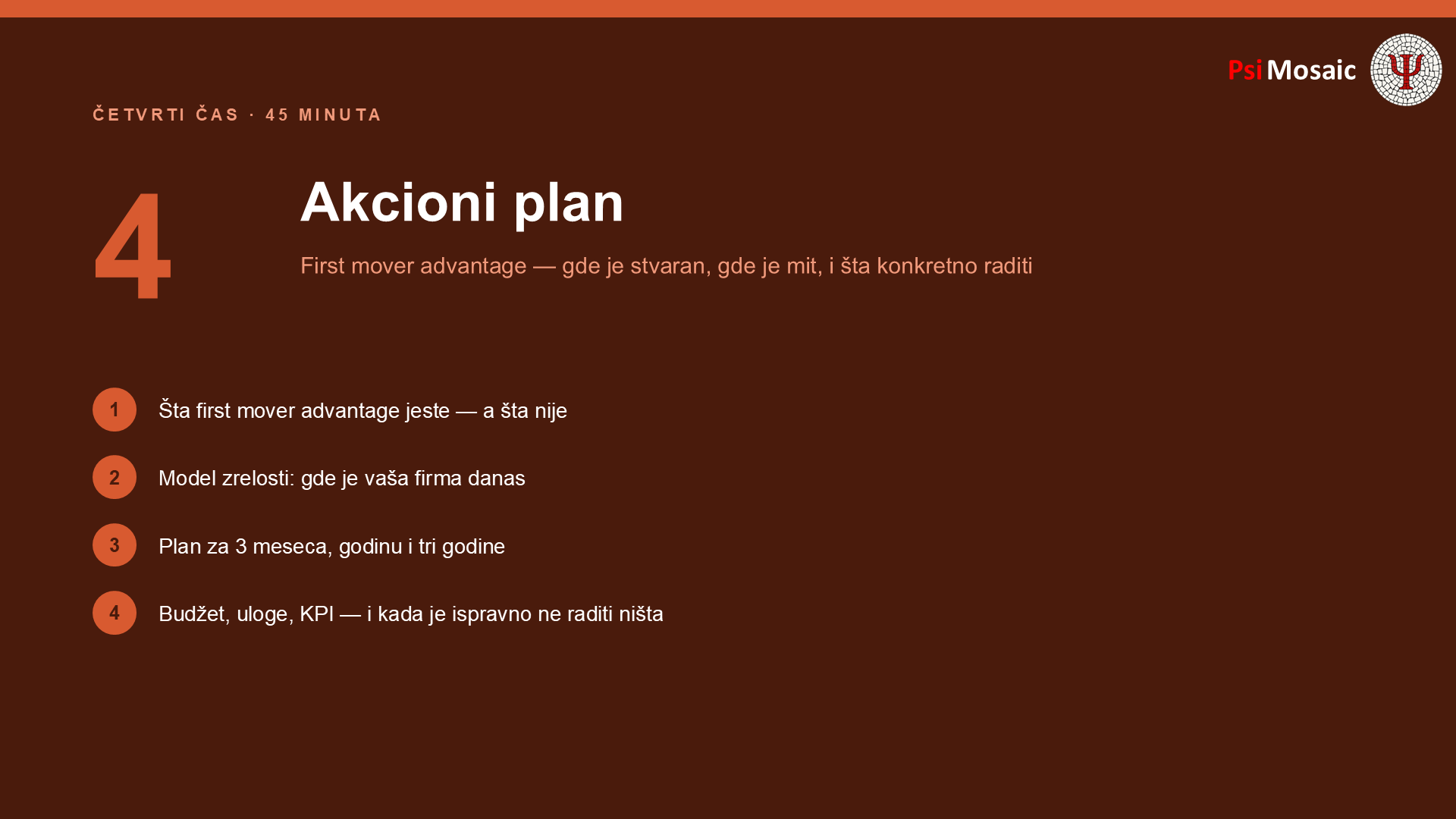 Plan četvrtog časa
