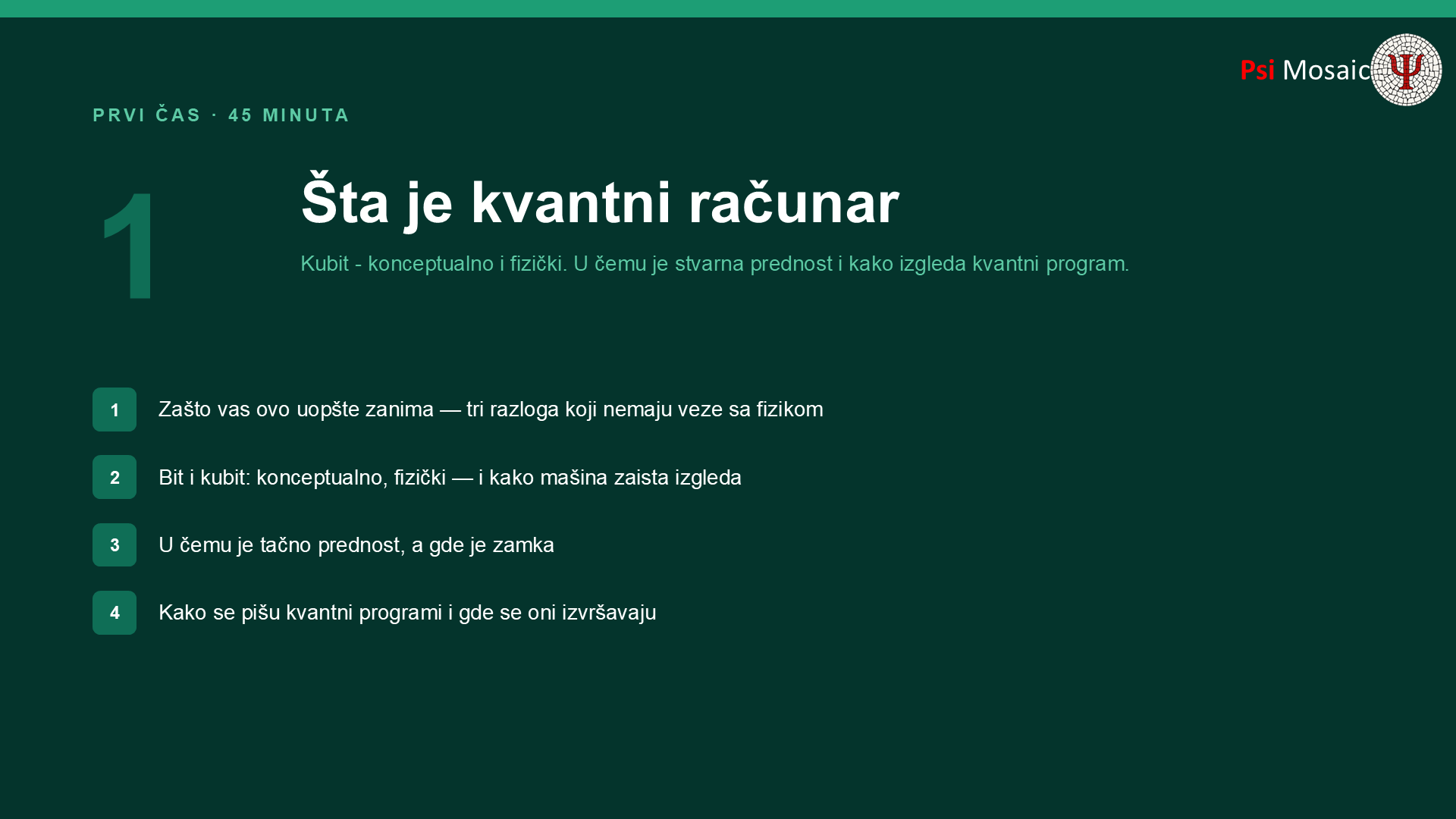 Plan prvog časa